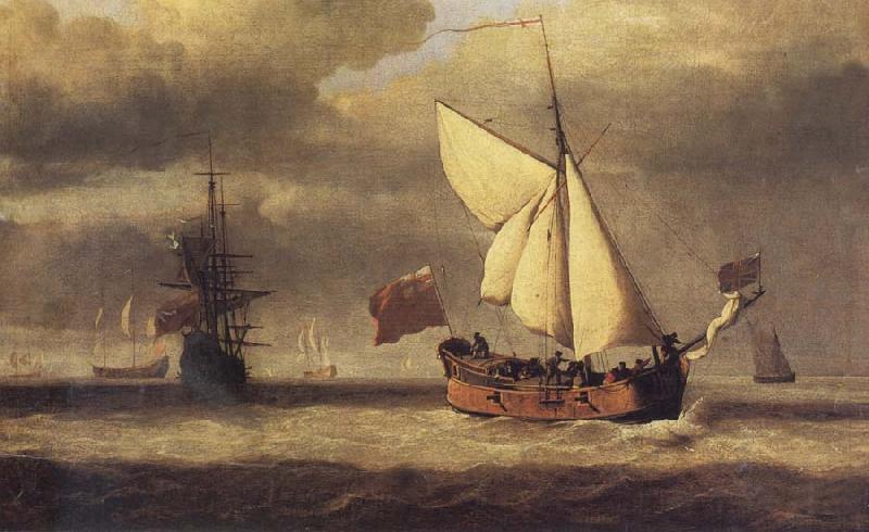 VELDE, Willem van de, the Younger The Yacht Royal Escape Close-hauled in a Breeze Sweden oil painting art